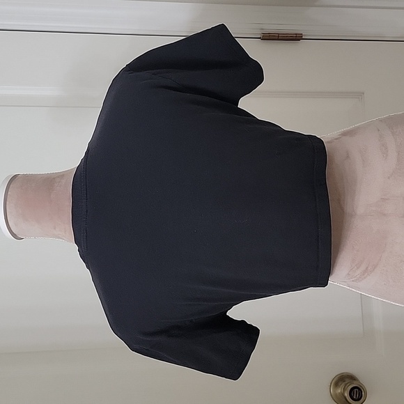 Divided by H&M Size S Black Cropped T-Shirt "Long Beach 1998" Vinyl Graphic - Picture 3 of 10